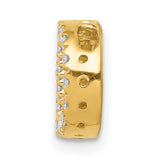 10k Yellow Gold Initial D Pendant, Cubic Zirconia Letter Charm, Unisex or Womens Jewelry
