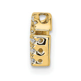 14k Yellow Gold Letter G Pendant with Cubic Zirconia, Dainty Alphabet Charm