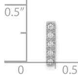 Diamond Letter I Initial Charm Pendant in Real 14k White Gold