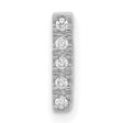Diamond Letter I Initial Charm Pendant in Real 14k White Gold