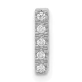 Diamond Letter I Initial Charm Pendant in Real 14k White Gold