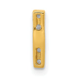 Diamond Letter I Initial Charm Pendant in Real 14k Yellow Gold