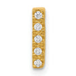 Diamond Letter I Initial Charm Pendant in Real 14k Yellow Gold