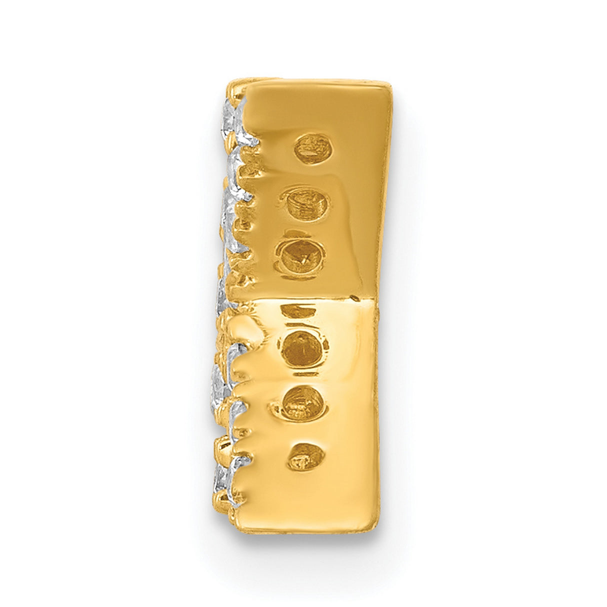 14k Yellow Gold Letter K Pendant with Cubic Zirconia, Pavé Initial Charm for Women or Unisex Wear