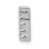 14k White Gold Diamond Letter N Pendant, Pavé Initial Charm for Women or Unisex Wear