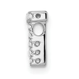 14k White Gold Letter T Pendant with Diamond Accents, Custom Alphabet Charm for Women