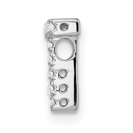 14k White Gold Letter T Pendant with Diamond Accents, Custom Alphabet Charm for Women