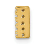 10k Yellow Gold W Pendant with Cubic Zirconia, Dainty Alphabet Charm, Minimalist Monogram Jewelry