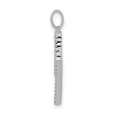 14k White Gold Diamond Lightning Bolt Pendant with Sleek Zigzag Design for Women