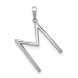 14k White Gold Diamond Lightning Bolt Pendant with Sleek Zigzag Design for Women