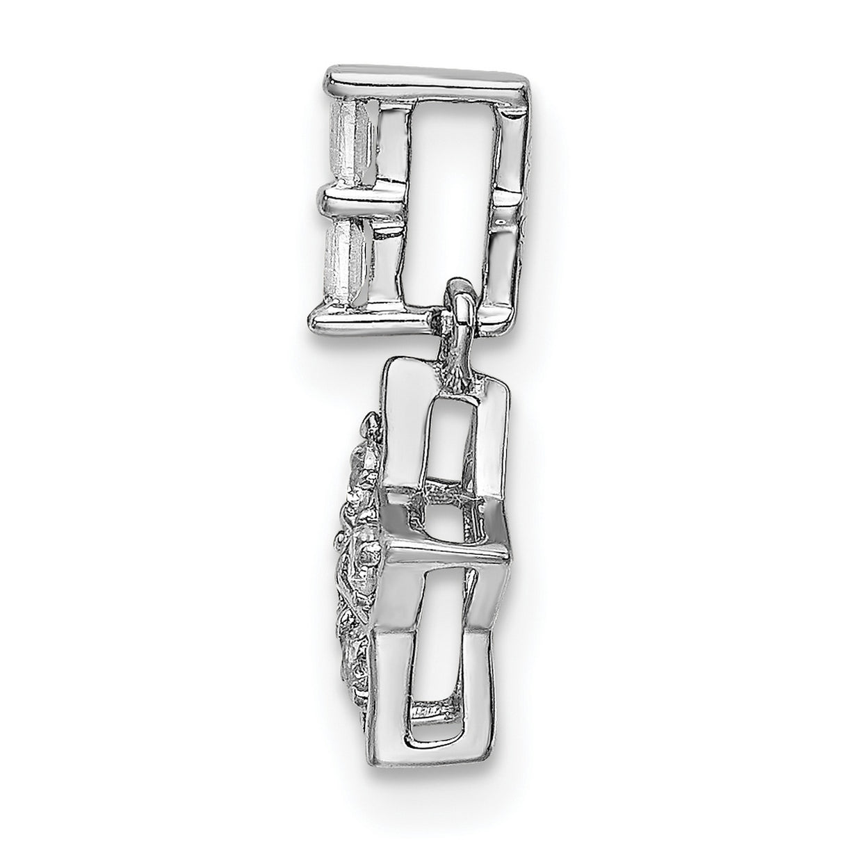 14k White Gold Star Pendant with Diamond Accents, Celestial Jewelry for Women