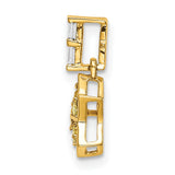 14k Yellow Gold Star Pendant with Sapphire and Diamond Baguette Accents, Celestial Charm