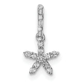 14k White Gold Starfish Pendant with Diamond Accents, Ocean-Inspired Nautical Jewelry for Women