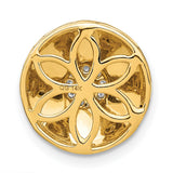 14k Yellow Gold Sunburst Pendant with Diamond Cluster, Round Radiant Design