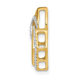 14k Yellow Gold Pendant with Diamond Accents and Interlocking Geometric Shapes