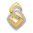 14k Yellow Gold Pendant with Diamond Accents and Interlocking Geometric Shapes