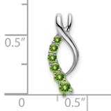 14k White Gold Ichthys Pendant with Peridot, Christian Fish Design for Women