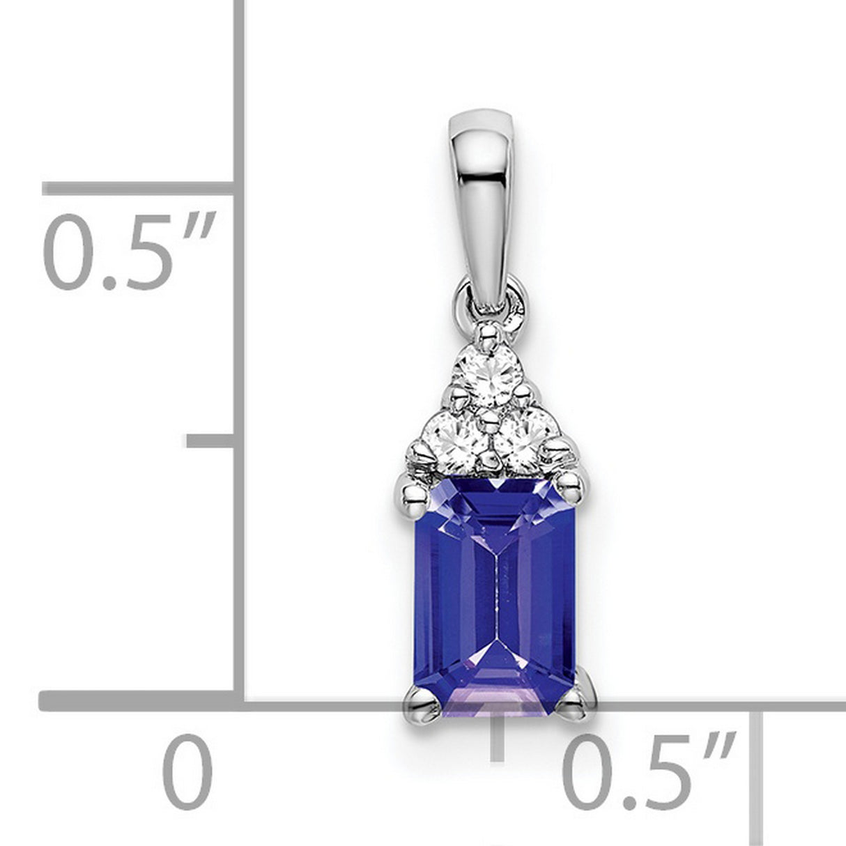 14k White Gold Pendant with Citrine and Diamond Accents, Romantic Design for Women