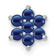 14k White Gold Star of David Pendant with Sapphire, Judaica Religious Jewelry for Women