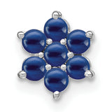 14k White Gold Star of David Pendant with Sapphire, Judaica Religious Jewelry for Women