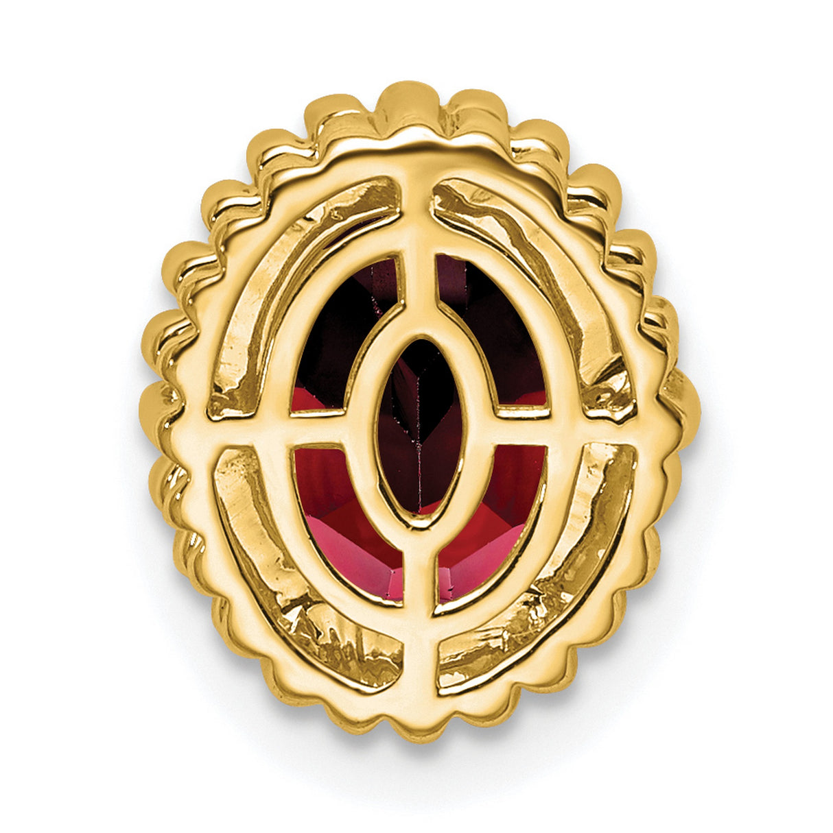 14k Yellow Gold Ring with Garnet, Beaded Bezel Setting, Vintage Style Cocktail Jewelry