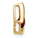 Cushion Amethyst and Diamond Chain Slide Charm Pendant in Real 10k Yellow Gold