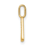 10k Yellow Gold Initial A Pendant with Diamond Accent, Bold Serif Letter Charm