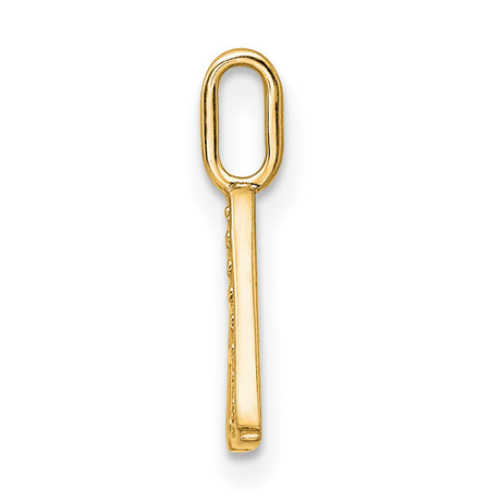 10k Yellow Gold Initial A Pendant with Diamond Accent, Bold Serif Letter Charm