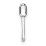 14k White Gold Letter A Pendant with Diamond Accents, Dainty Initial Charm for Women
