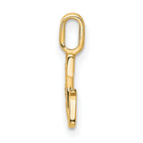 14k Yellow Gold Letter G Pendant with Diamond Accents, Script Monogram Charm for Women