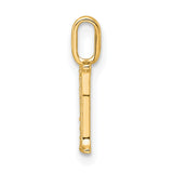 10k Yellow Gold Pendant with Diamond Accent, Block Letter I Monogram Charm