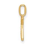 10k Yellow Gold Letter K Pendant with Diamond Accents, Sleek Alphabet Charm