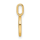 10k Yellow Gold Letter O Pendant with Diamond Accent, Alphabet Charm for Women