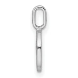 14k White Gold Letter O Pendant with Diamond Accents, Modern Initial Charm for Women