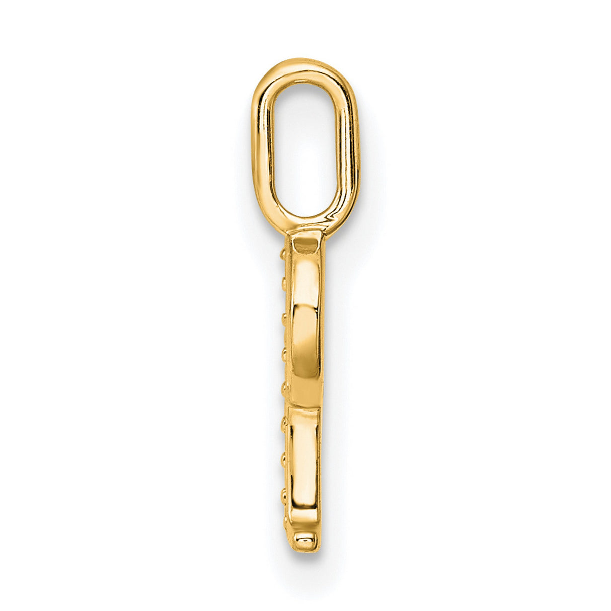 10k Yellow Gold Pendant with Diamond Accent, Letter P Initial Charm for Women