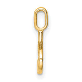 10k Yellow Gold Initial S Pendant with Diamond Accent, Polished Alphabet Charm