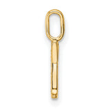 14k Yellow Gold Tau Cross Pendant with Inset Diamonds, Christian Religious Charm for Women