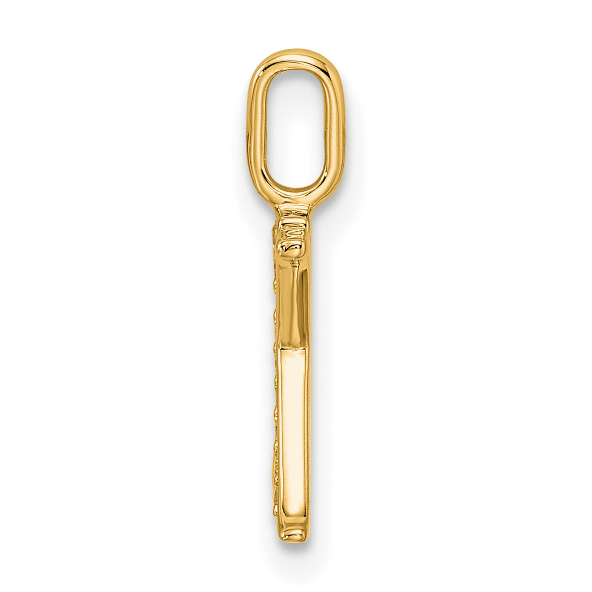 10k Yellow Gold Letter X Pendant with Diamond Accents, Polished Finish, Unisex Monogram Charm