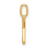 10k Yellow Gold Letter X Pendant with Diamond Accents, Polished Finish, Unisex Monogram Charm