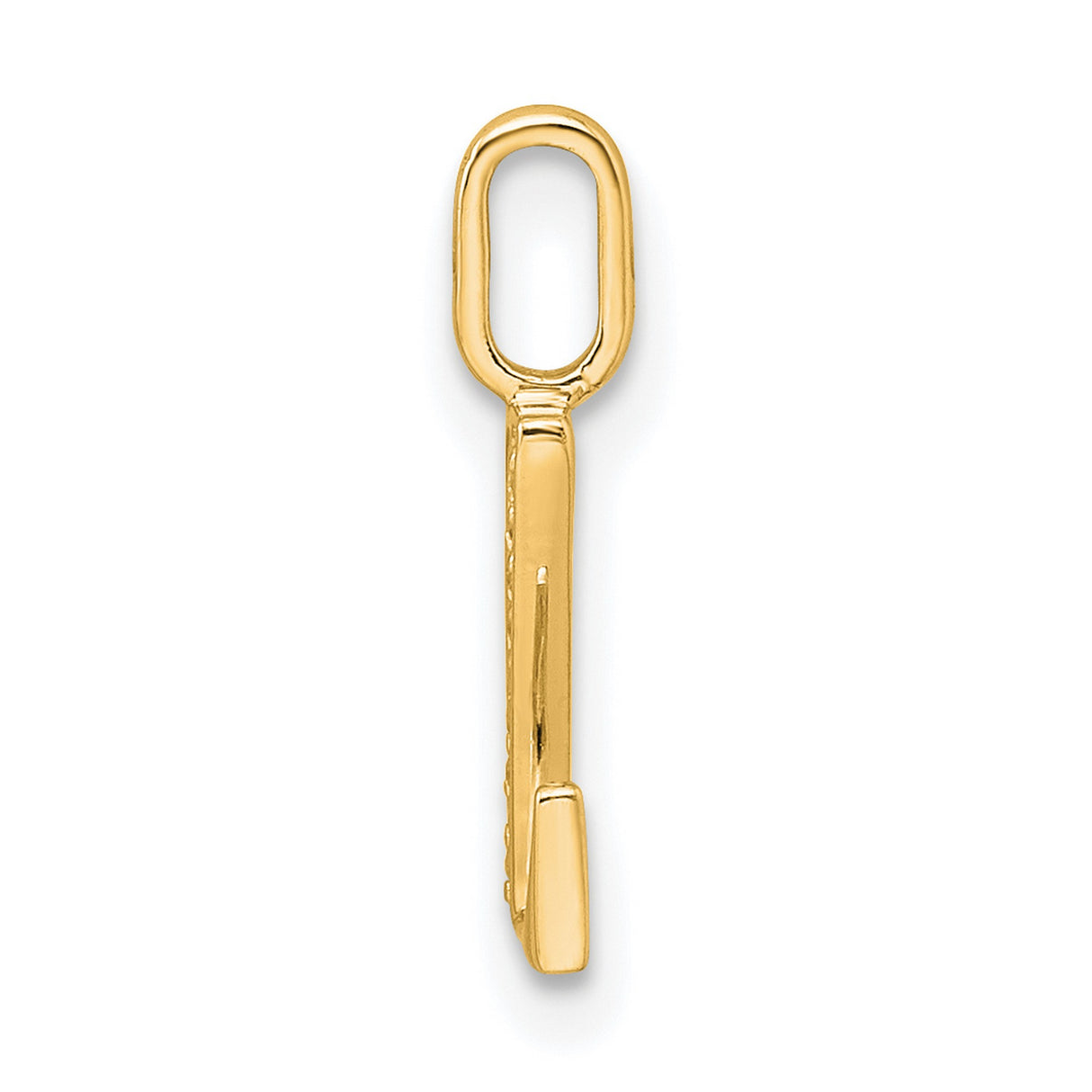 10k Yellow Gold Z Initial Pendant with Diamond Accents, Polished Letter Charm for Women