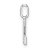 14k White Gold Letter Z Pendant with Diamond Accents, Modern Initial Charm for Women