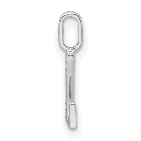 14k White Gold Letter Z Pendant with Diamond Accents, Modern Initial Charm for Women