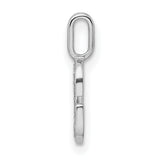 14k White Gold Letter G Pendant with Pavé Diamonds, Initial Charm for Women or Unisex