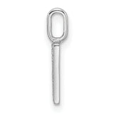 14k White Gold Letter H Pendant with Pavé Diamonds, Initial Charm Jewelry