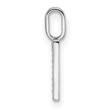 14k White Gold Diamond Bar Pendant with Sleek Vertical Minimalist Design for Women