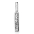 14k White Gold Diamond Bar Pendant with Sleek Vertical Minimalist Design for Women