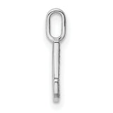 14k White Gold Letter J Pendant with Diamond Accents, Monogram Charm for Women
