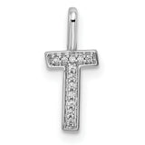 14k White Gold Cross Pendant with Inset Diamonds, Christian Religious Jewelry for Women