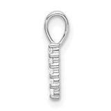 14k White Gold Number One Pendant with Round Cut Diamonds, Symbolic Milestone Jewelry for Women