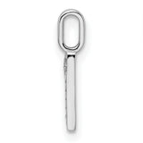14k White Gold Number One Pendant with Diamond Accents, Pavé Set Charm, Polished Finish